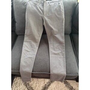 ZARA MAN Gray Flat Front Casual Pants Size 32 Straight Leg Button Zip